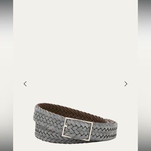 SIMONNOT GODARD Men's Reversible Suede %26 Wool Felt Belt